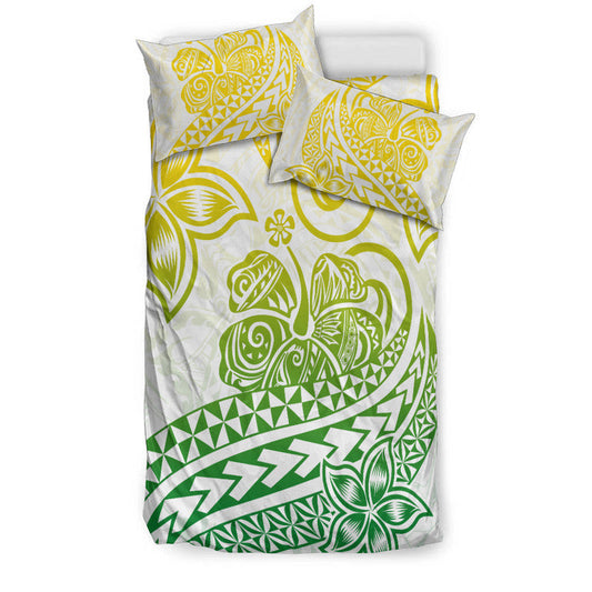 Polynesian Tribal Tattoo Retro Bedding Set Gradient 01 Screen Color
