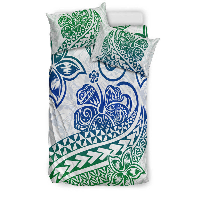 Polynesian Tribal Tattoo Retro Bedding Set Gradient 03 Screen Color