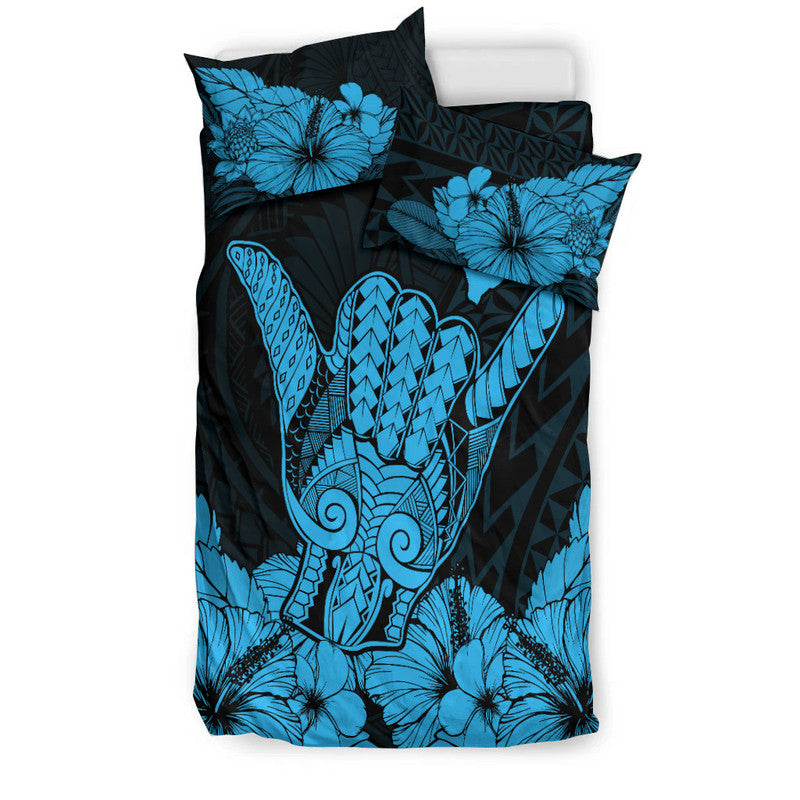Hawaii Shaka Sign Bedding Set Blue Version