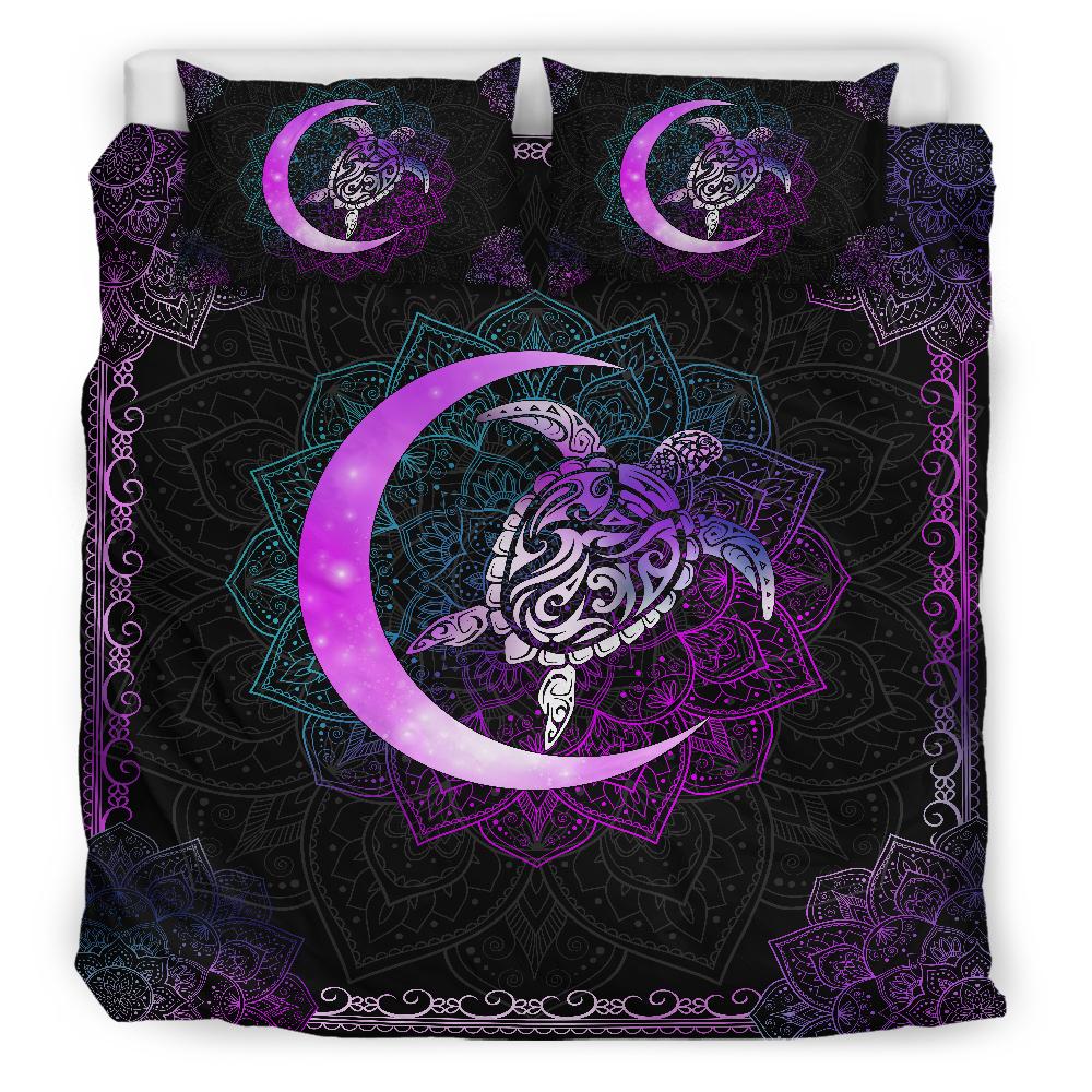 Hawaii Turtle Mandala Bedding Set Galaxy Purple AH