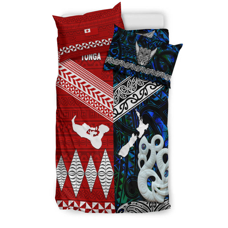 New Zealand And Tonga Bedding Set Together Blue