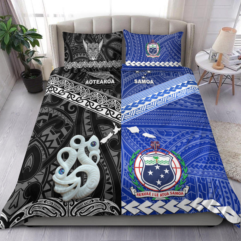 New Zealand And Samoa Bedding Set Together Black