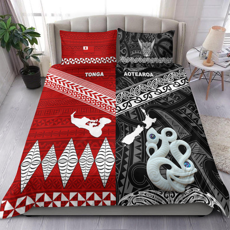 New Zealand And Tonga Bedding Set Together Black