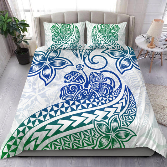 Polynesian Tribal Tattoo Retro Bedding Set Gradient 03 Screen Color