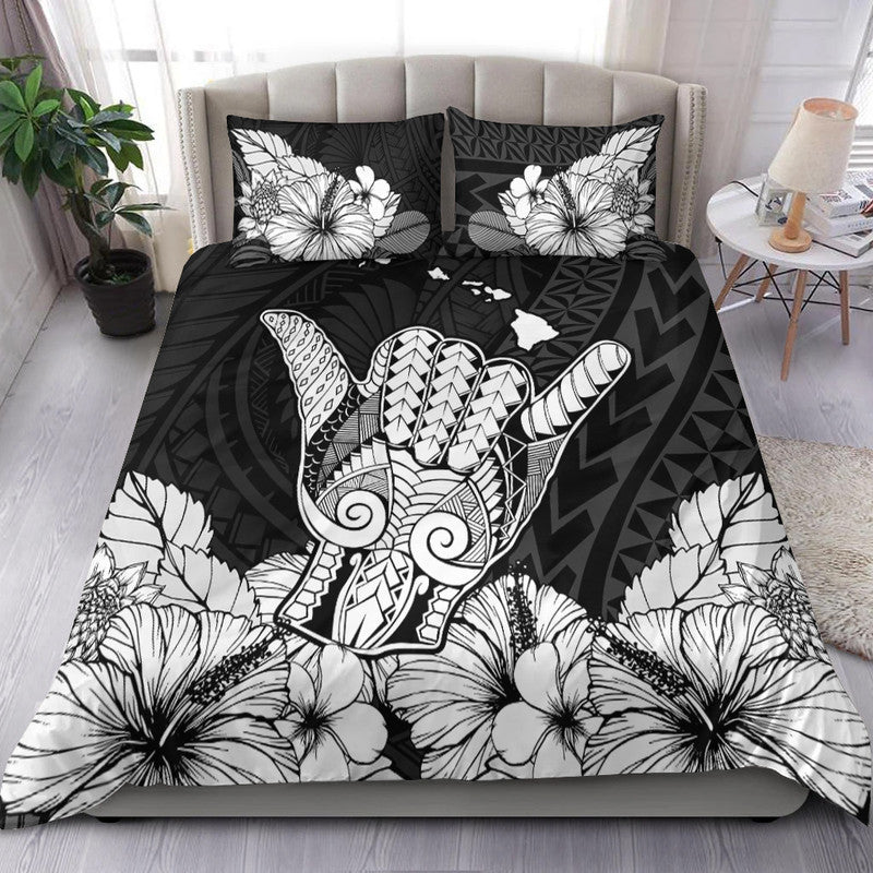 Hawaii Shaka Sign Bedding Set Black Version