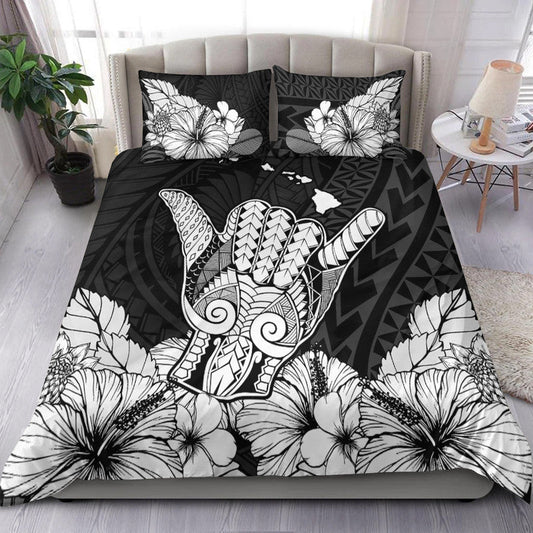 Hawaii Shaka Sign Bedding Set Black Version