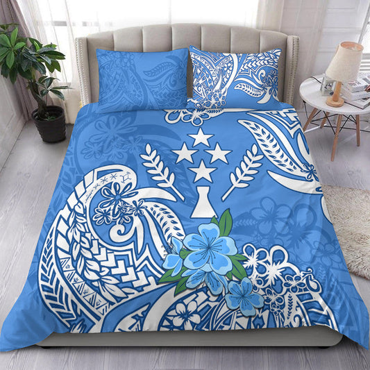 FSM Kosrae State Bedding Set Polynesian Floral Tribal