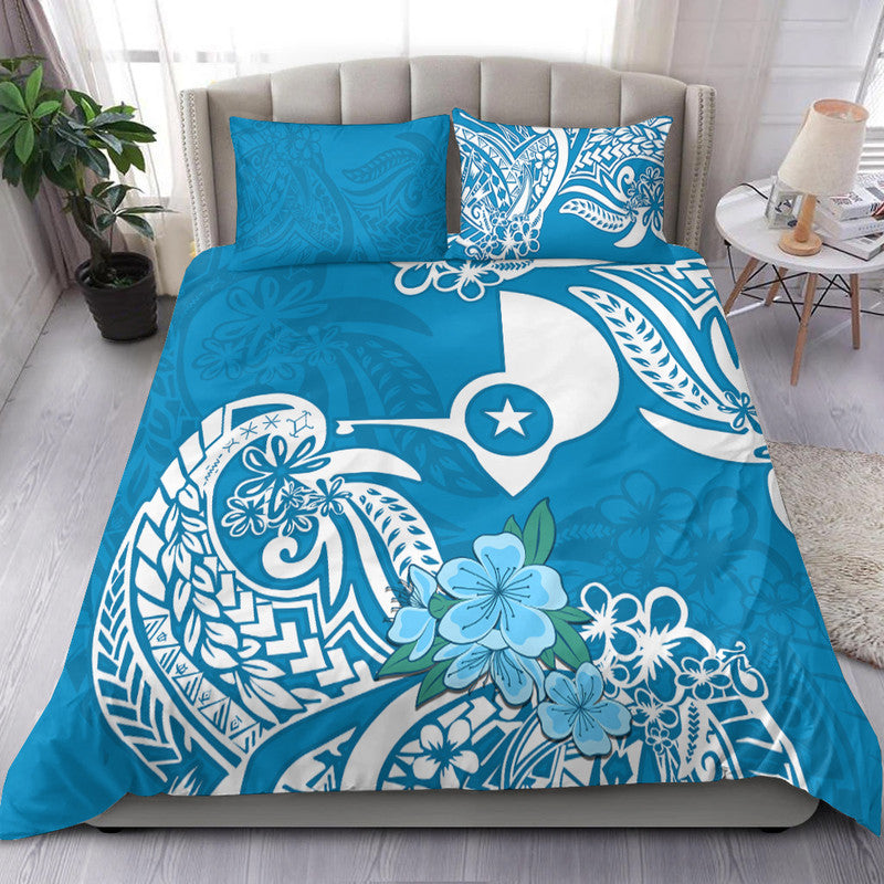 FSM Yap State Bedding Set Polynesian Floral Tribal