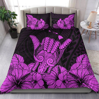 Hawaii Shaka Sign Bedding Set Purple Version
