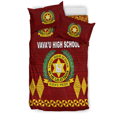 Tonga Vava'u High School Bedding Seta Simple Style Maroon