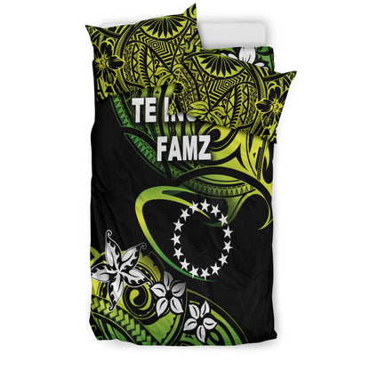 TE INUINU FAMZ Cook Islands Rugby Bedding Set Unique Vibes Green