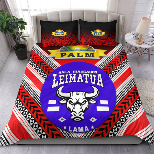 Mate Ma'a Tonga Bedding Set Leimatu'a Bulls Creative Style Red NO.1