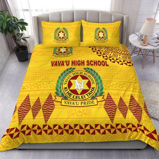 Tonga Vava'u High School Bedding Set Simple Style Yellow