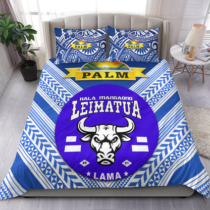 Mate Ma'a Tonga Bedding Set Leimatu'a Bulls Creative Style Blue NO.1