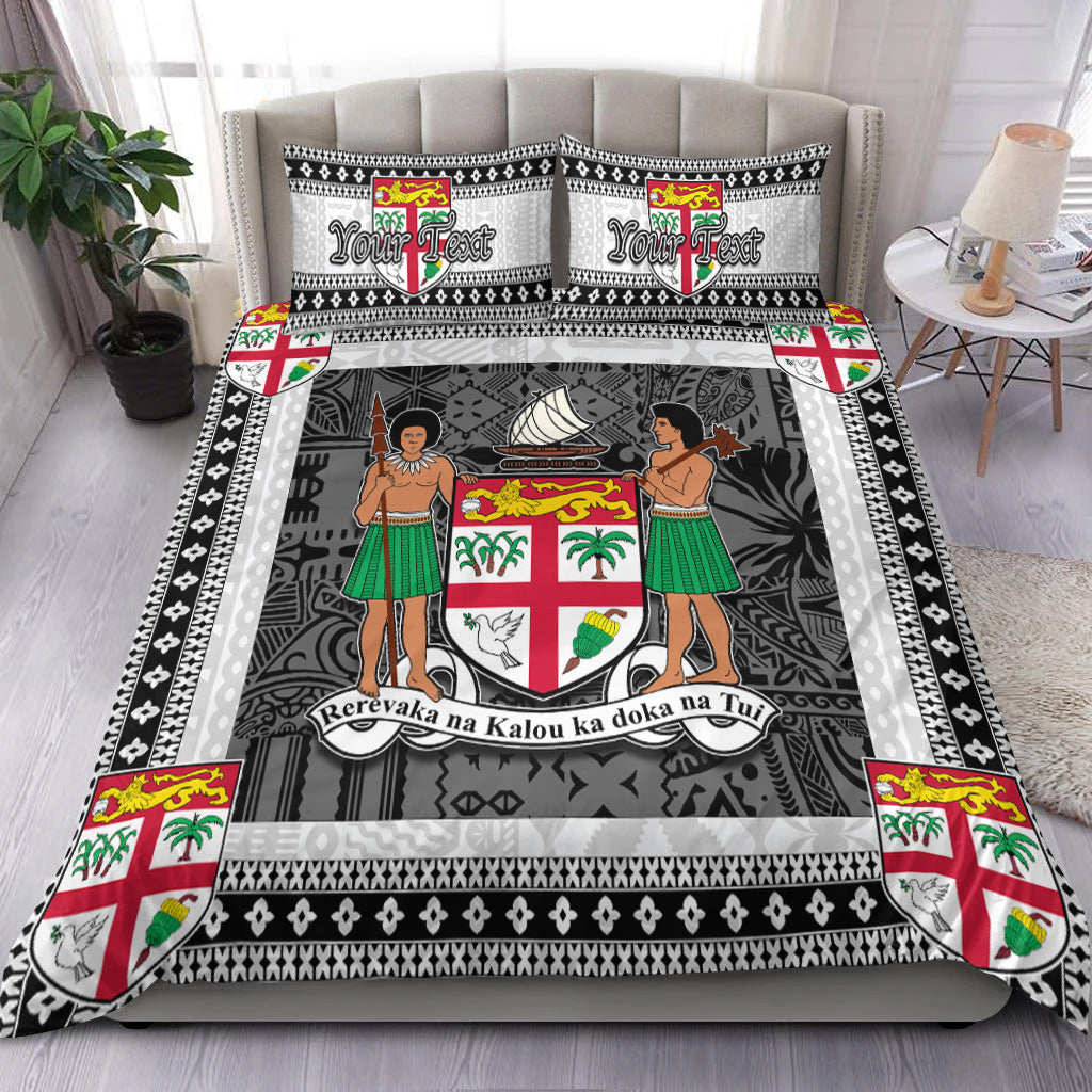 (Custom Personalised) Fiji Bedding Set White Style No.1