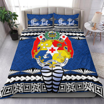 (Custom Personalised) Tonga Ngatu Bedding Set Blue Style