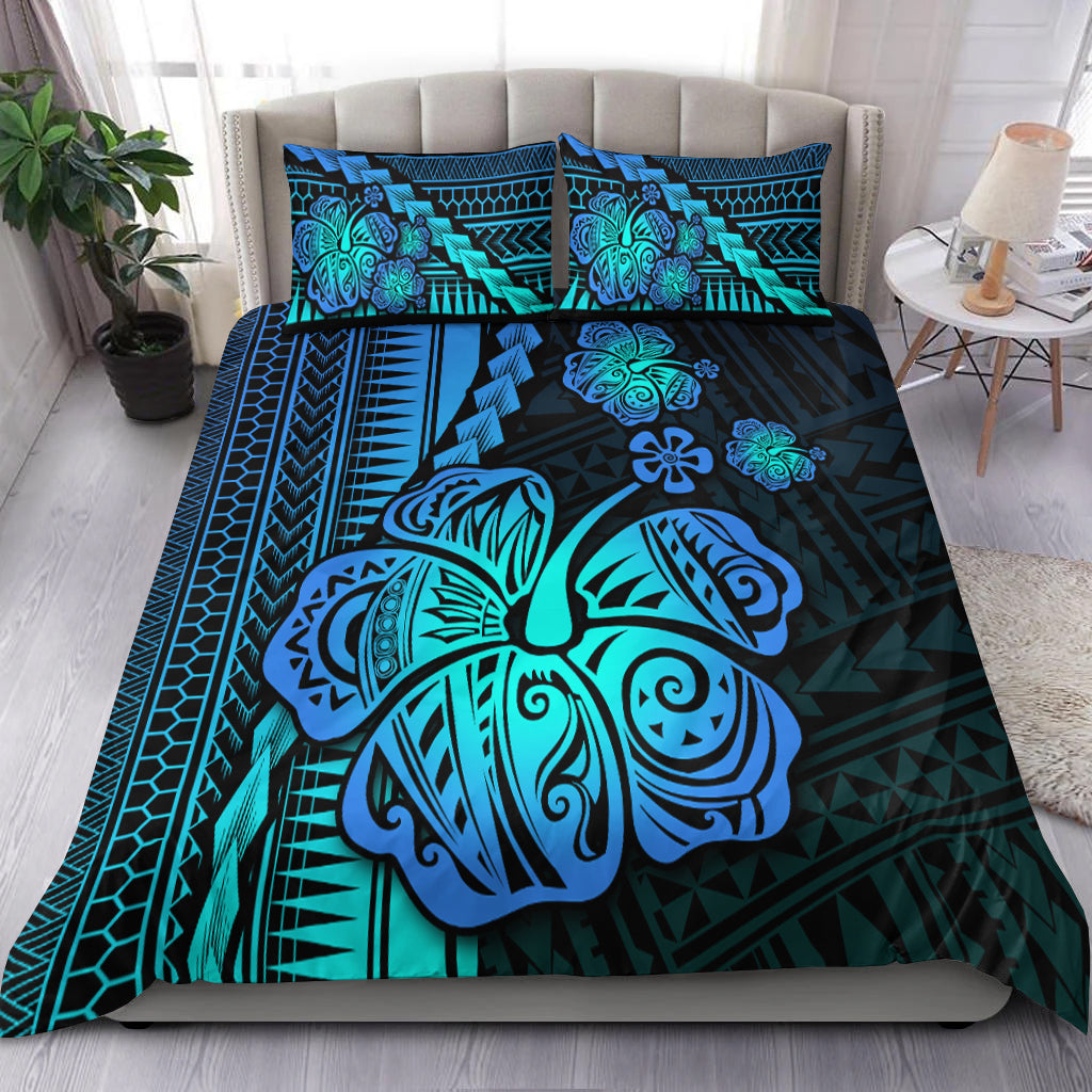 Polynesian Hibiscus Bedding Set Hawaiian Style No.2