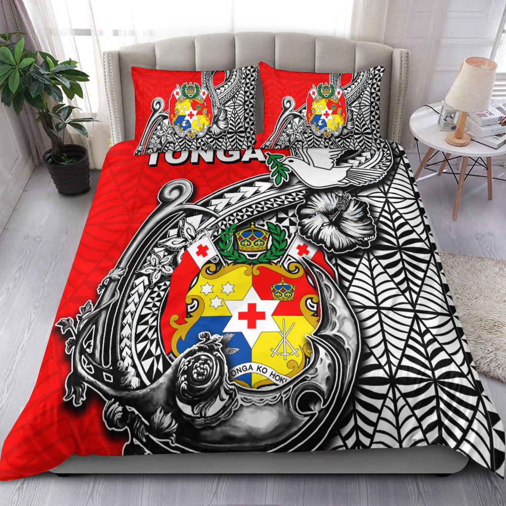 Tonga Hook Tattoo Bedding Set White