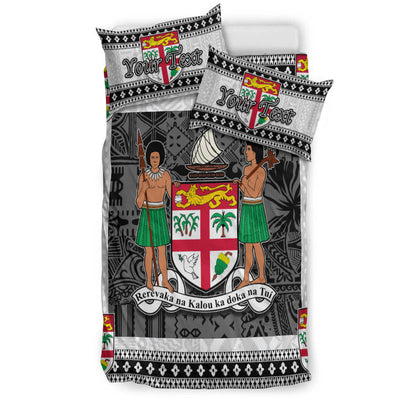 (Custom Personalised) Fiji Bedding Set White Style No.1
