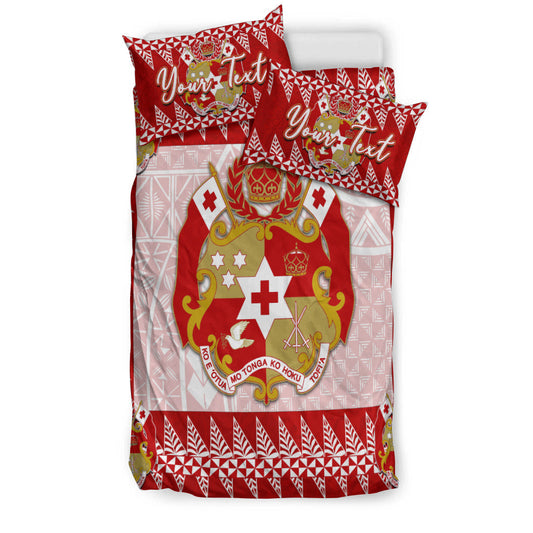 (Custom Personalised) Tonga Bedding Set Red Style