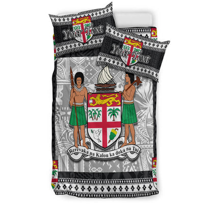 (Custom Personalised) Fiji Bedding Set Black Style No.1