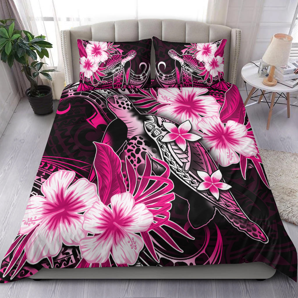 Polynesian Turtle Bedding Set With Hibiscus Color No.6