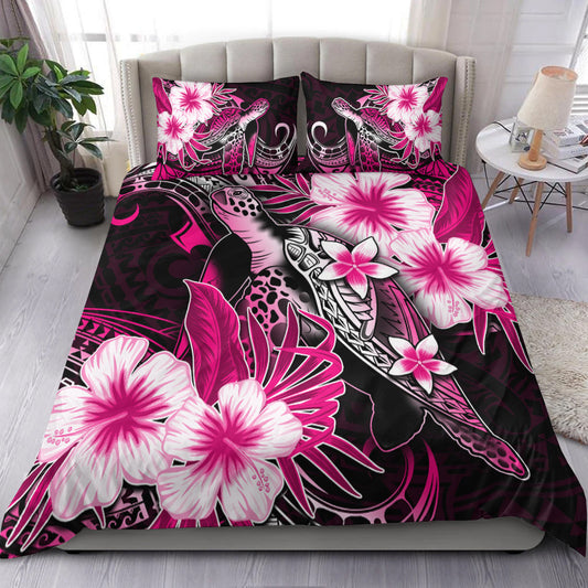 Polynesian Turtle Bedding Set With Hibiscus Color No.6