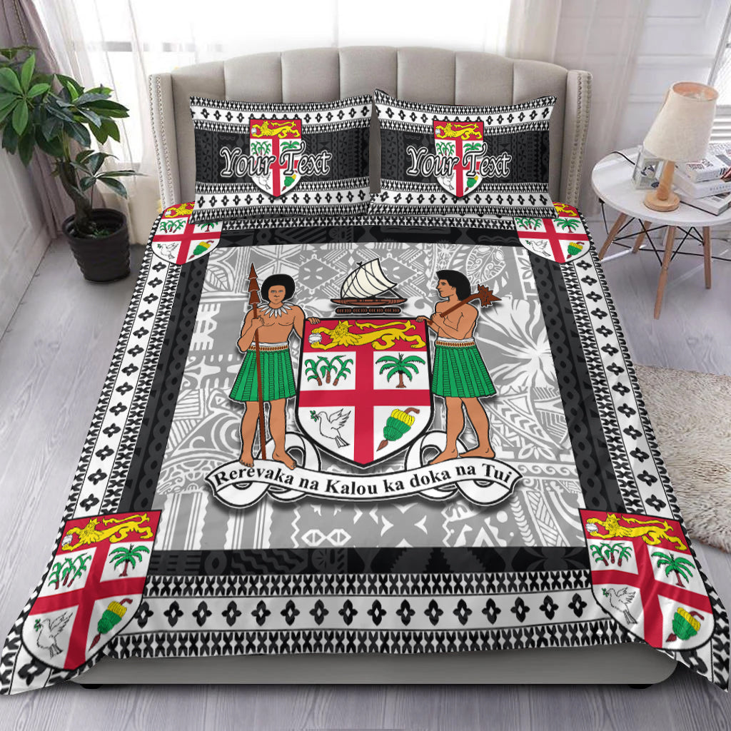(Custom Personalised) Fiji Bedding Set Black Style No.1