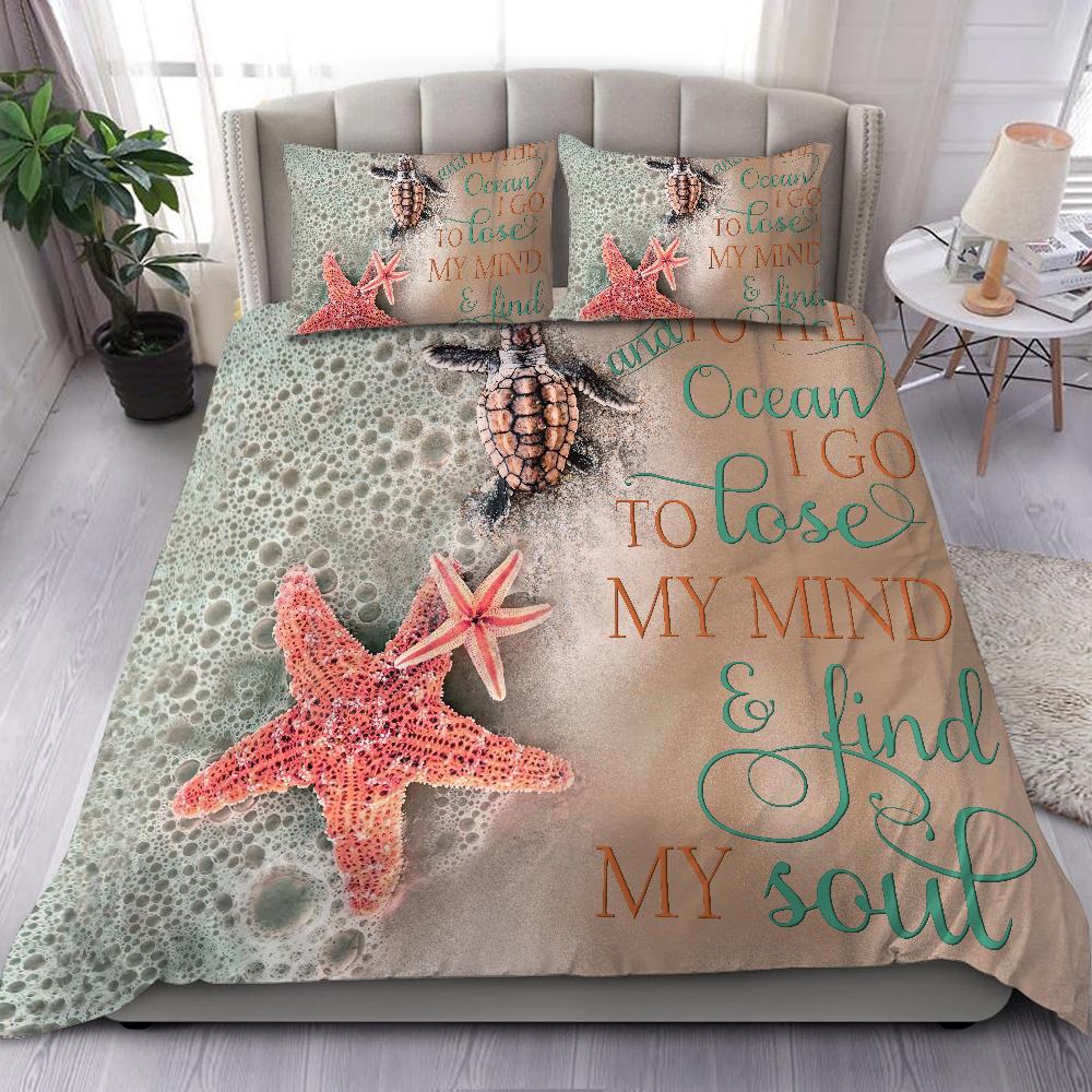 Hawaii Turtle Starfish Beach Bedding Set Ocean Lovely AH