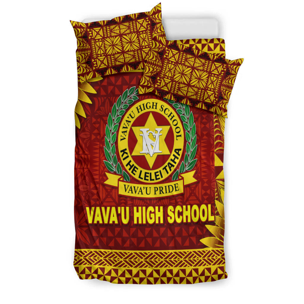 Tonga Vava'u High School Bedding Set Simplified Version Maroon
