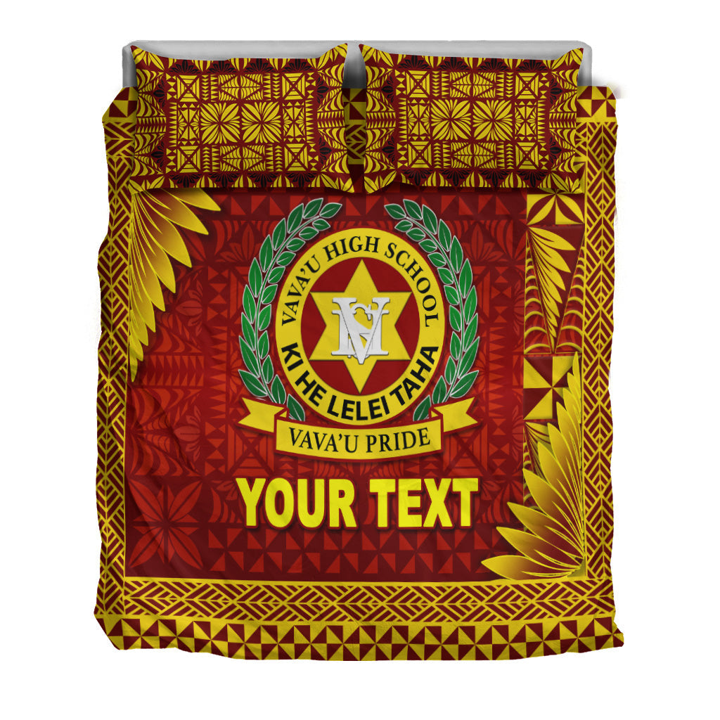 (Custom Personalised) Tonga Vava'u High School Bedding Set Simplified Version Maroon