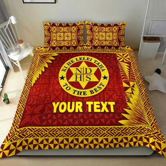 (Custom Personalised) Tonga Niuatoputapu High School Bedding Set Simplified Version
