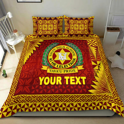 (Custom Personalised) Tonga Vava'u High School Bedding Set Simplified Version Maroon