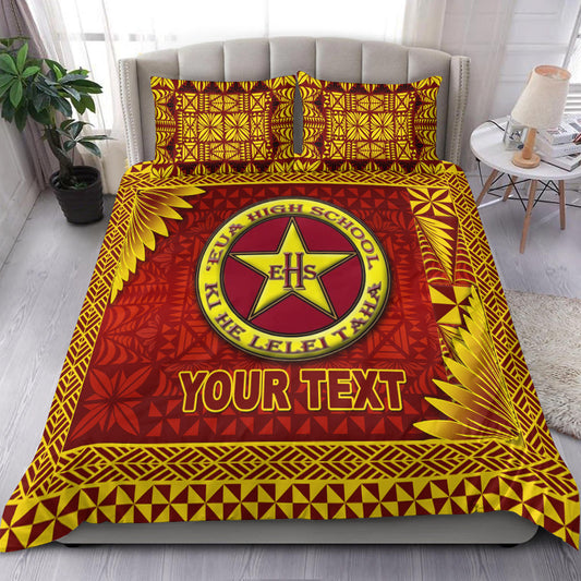 (Custom Personalised) Tonga Eua High School Bedding Set Simplified Version