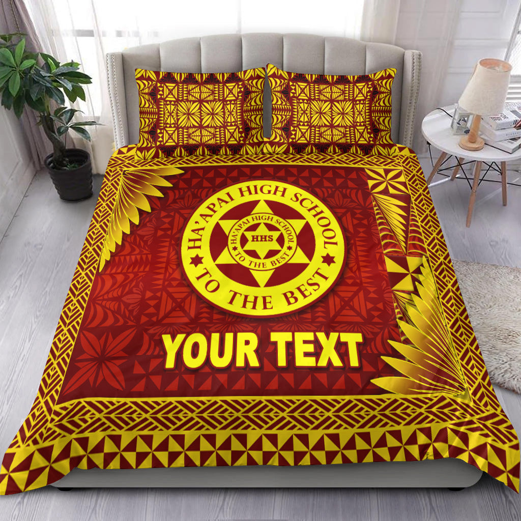 (Custom Personalised) Tonga Ha'apai High School Bedding Set Simplified Version