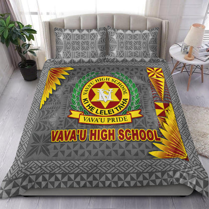Tonga Vava'u High School Bedding Set Simplified Version Grey