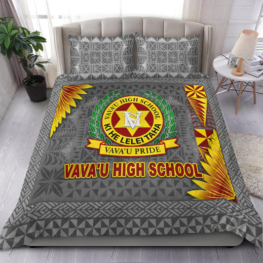 Tonga Vava'u High School Bedding Set Simplified Version Grey