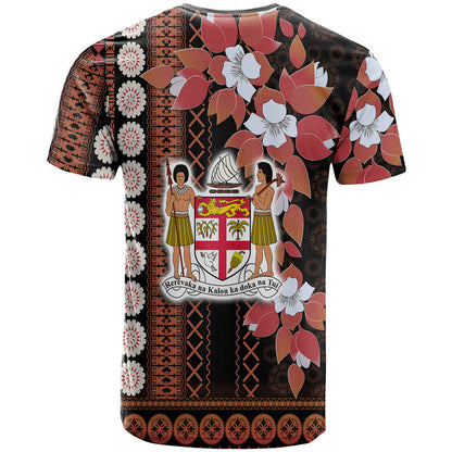 Fiji T Shirt Tagimoucia Mixed Black Tapa Style