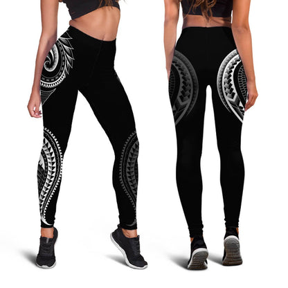 Polynesian Leggings - Polynesian Tattoo Black Version