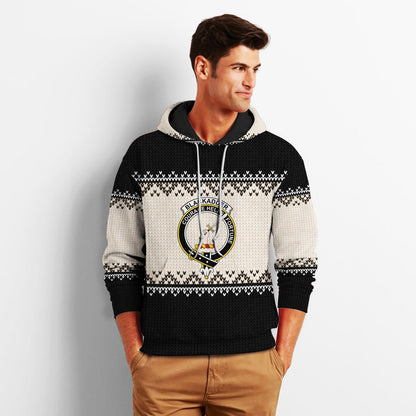 Printivon Tartan Vibe Blackadder Christmas Tartan Knitted Hoodie