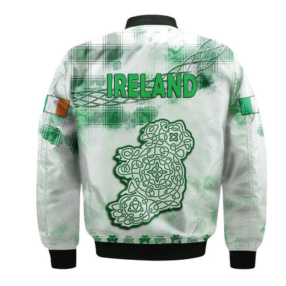 Ireland Cross Cricket Team Bomber Jacket Celtic Irish Green Pattern Unique