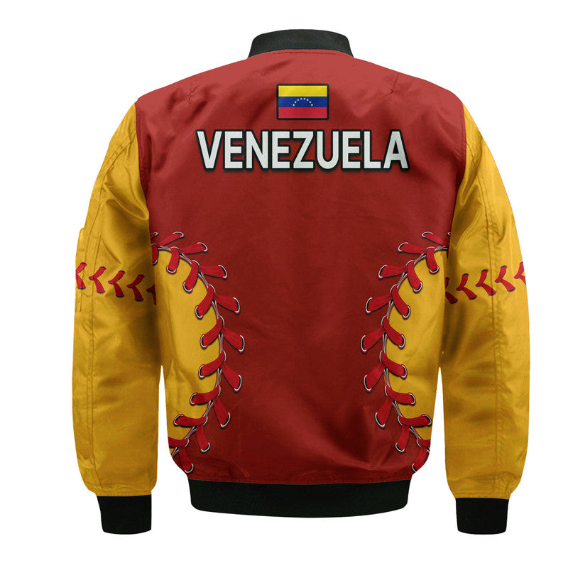 Venezuela Baseball Flag Map Bomber Jacket