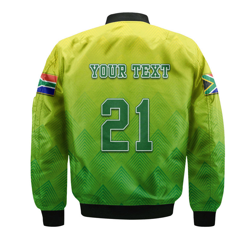 (Custom Personalised) South Africa National Cricket Team Bomber Jacket Proteas Sports Yellow Style