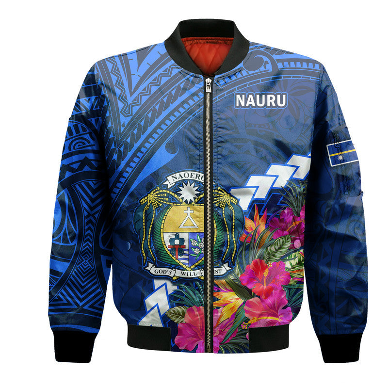 Nauru Coat of Arms Bomber Jacket Polynesian Tropical