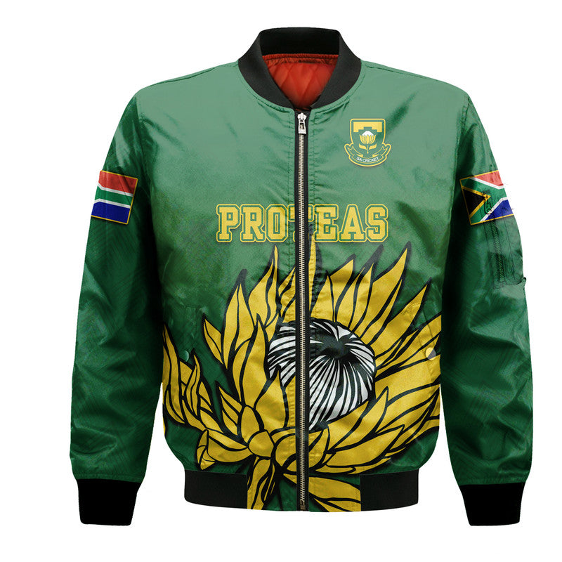 (Custom Personalised) South Africa National Cricket Team Bomber Jacket Proteas Sport Green Style