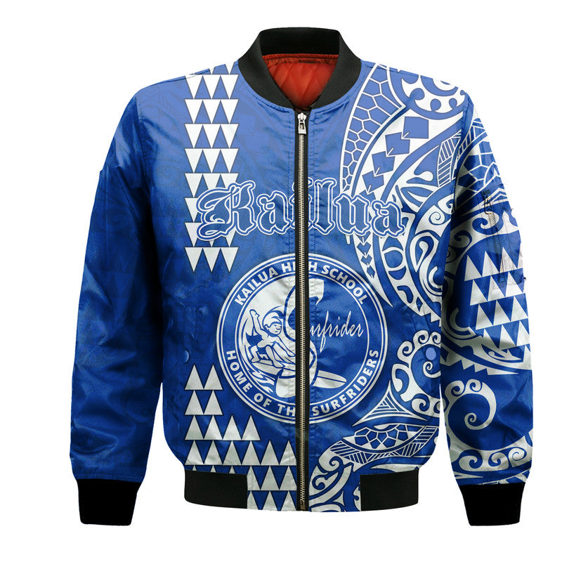 Hawaii Kailua High School Bomber Jacket Tribal Kakau