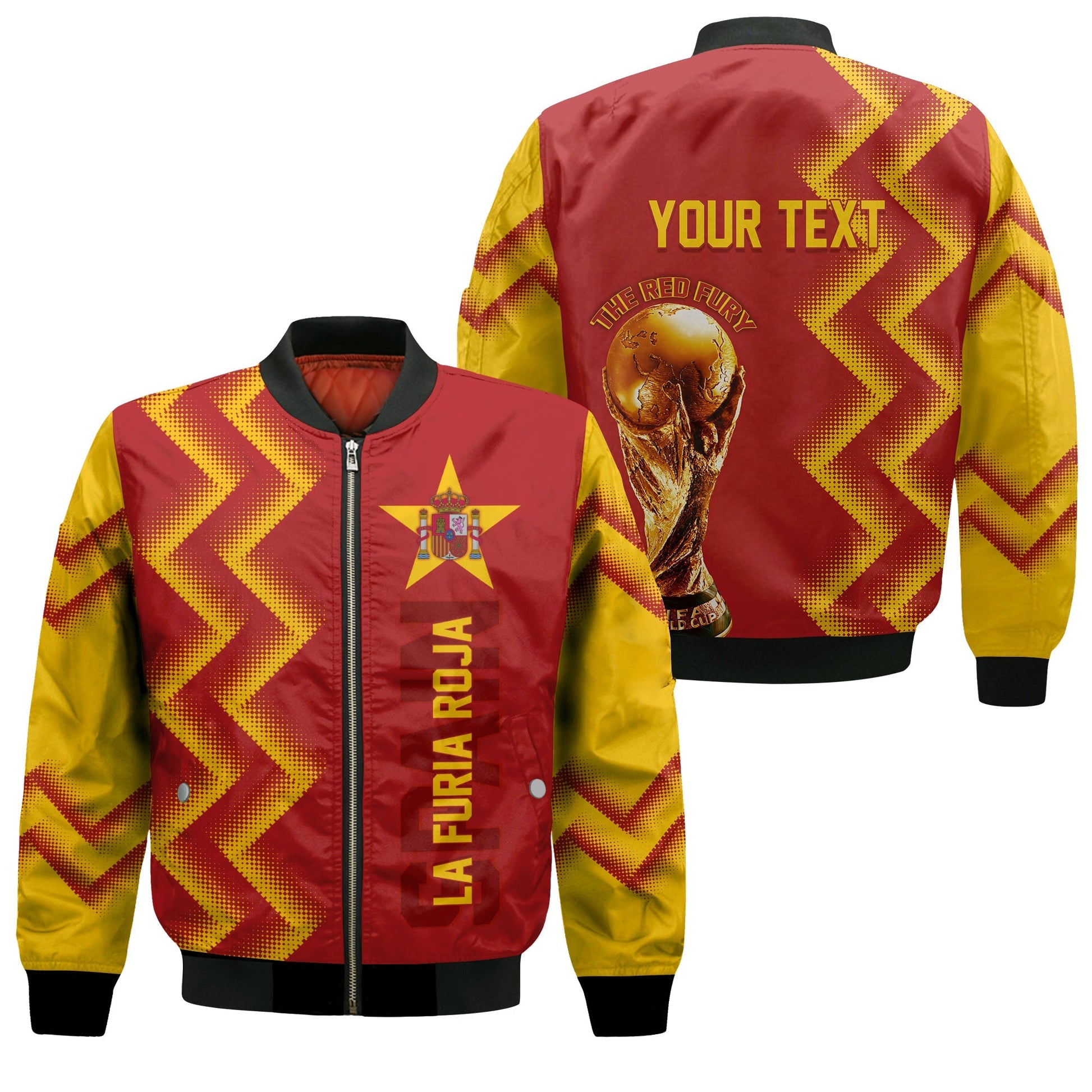 Personalised Spain World Cup 2022 Bomber Jacket The Red Fury