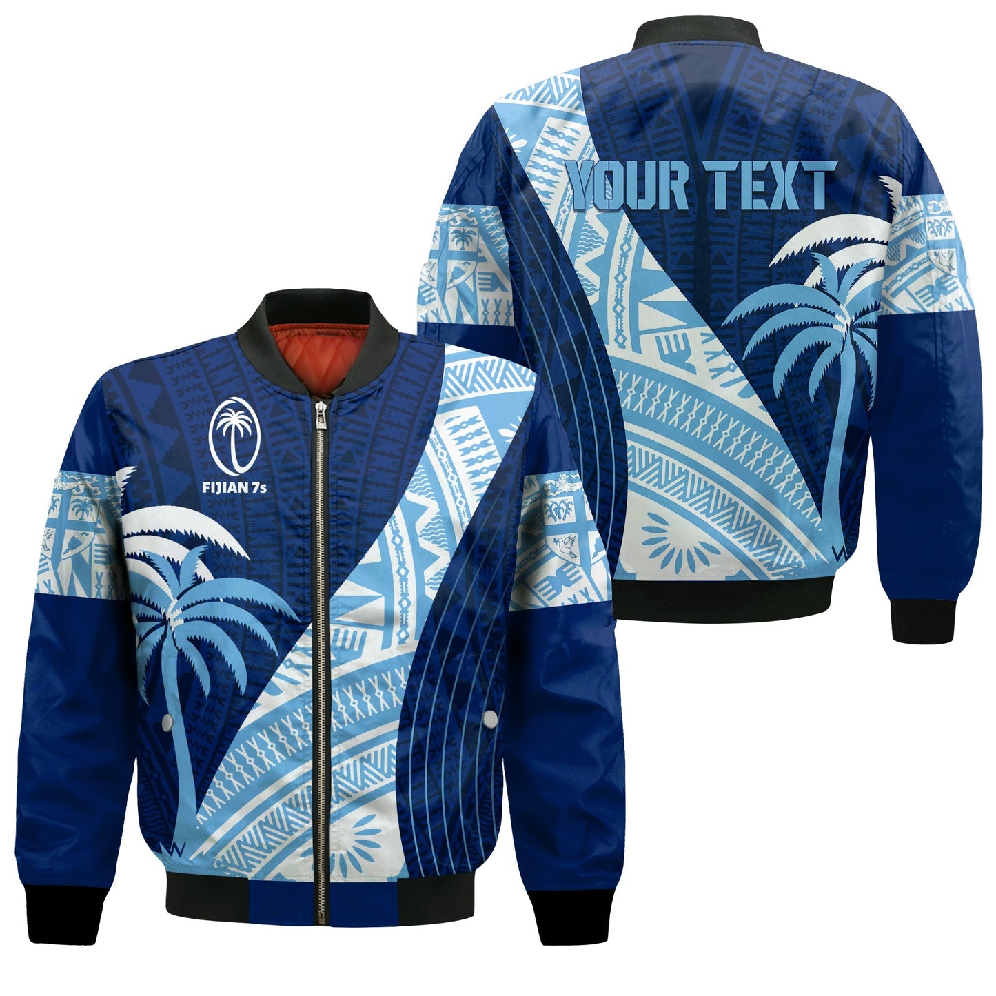 Personalised Fiji Sevens Bomber Jacket Kaiviti Kesakesa