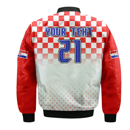 (Custom Personalised) Croatia Hrvatska Football World Cup Vibe Bomber Jacket