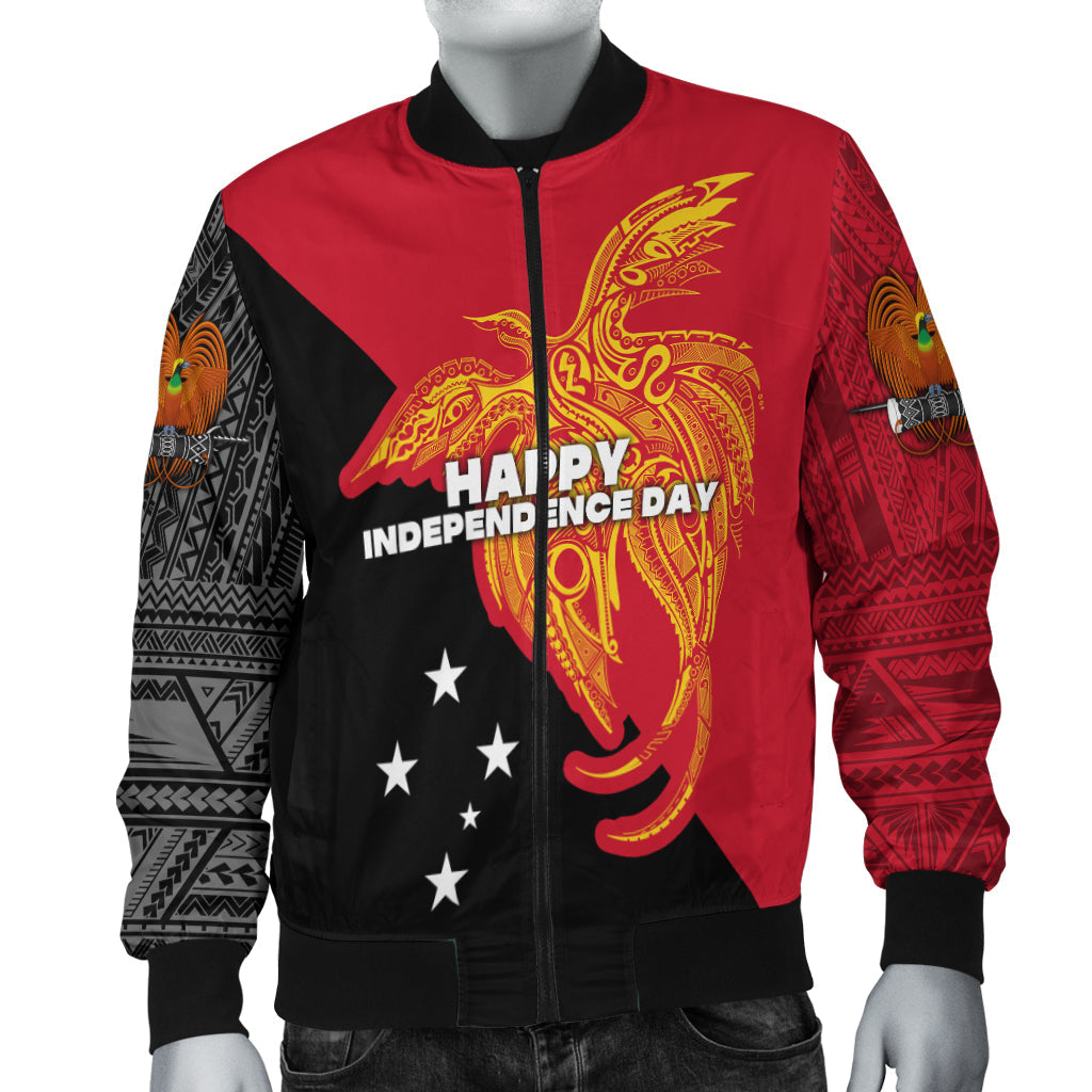 Papua New Guinea Men Bomber Jacket Independence Day Flag Style